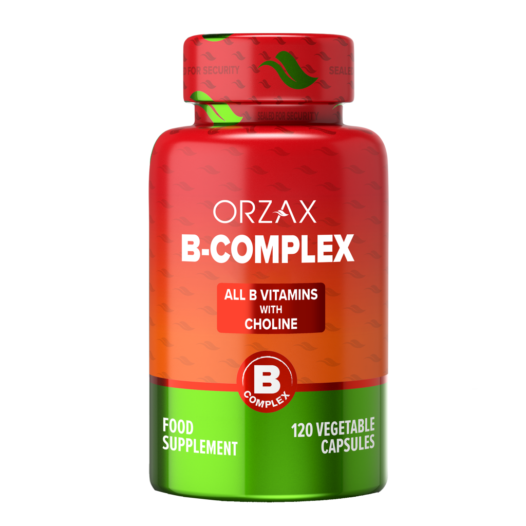 ORZAX Witamina B Complex B1 B2 B3 B5 B6 B7 B8 B9 B12 Cholina 120 Kap Wege 120 capsules vegan b kompleks
