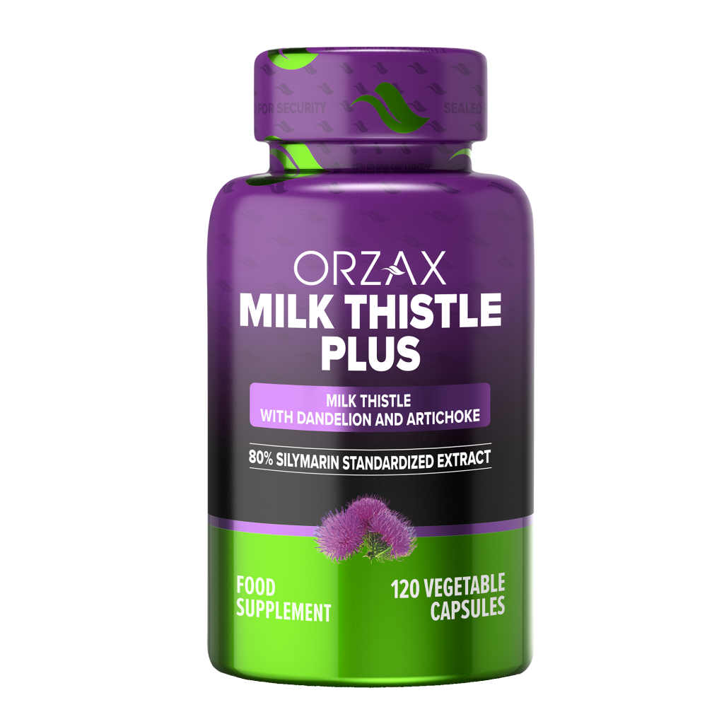 ORZAX Ostropest Plamisty Plus Sylimaryna 80% Wege 120 kaps Detoks Wątroba milk thistle plus liver health 120 capsules vegan