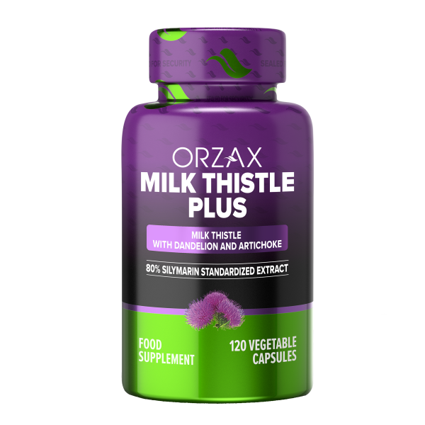 ORZAX Ostropest Plamisty Plus Sylimaryna 80% Wege 120 kaps Detoks Wątroba milk thistle plus liver health 120 capsules vegan