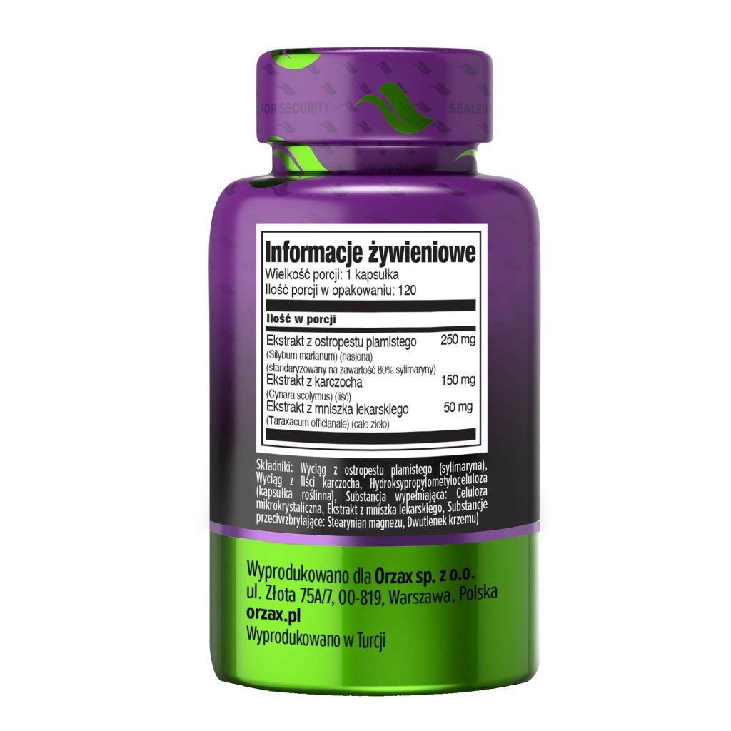 orzax milk thistle plus ingridents