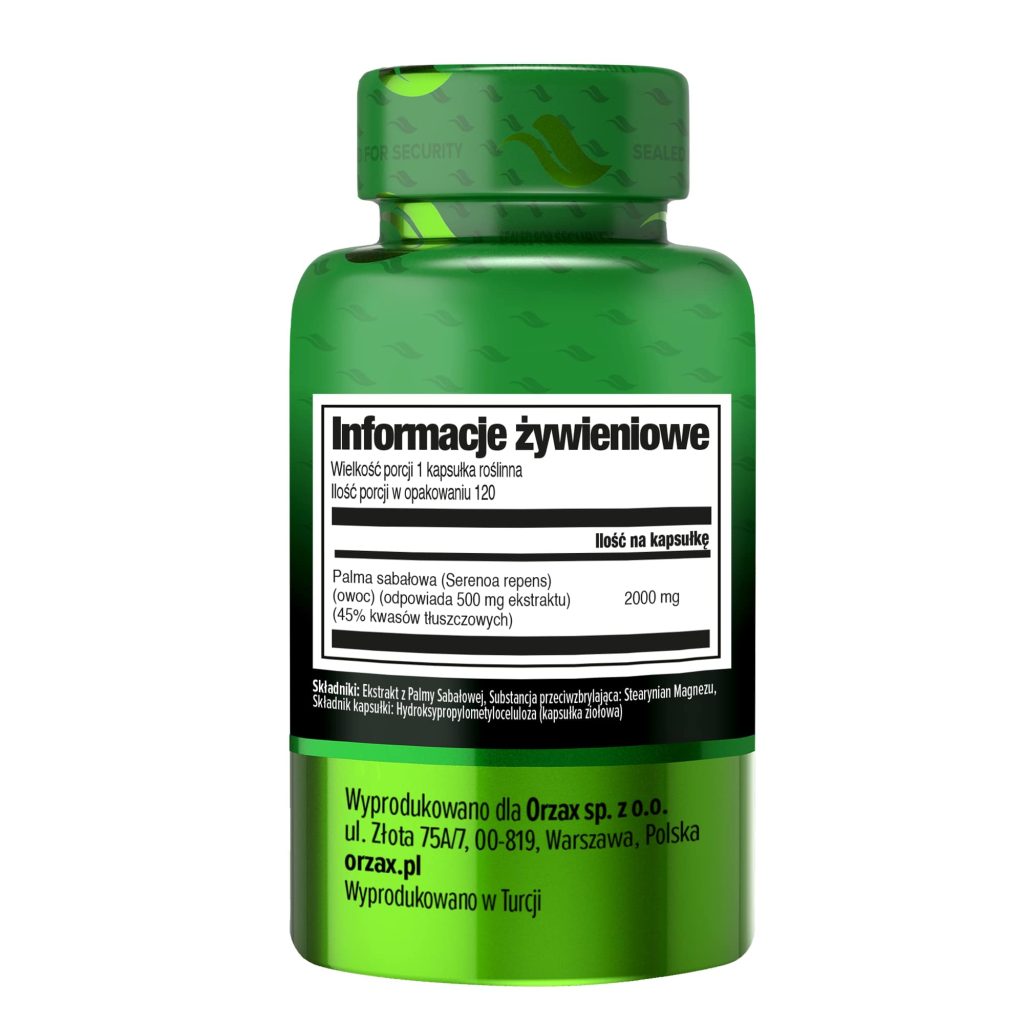 orzax saw palmetto ingridients